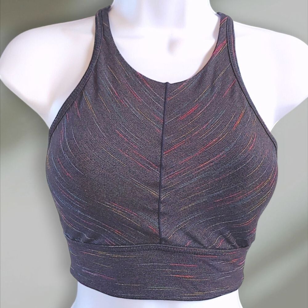 prAna Itzel High Neck Open Back Grey Sports Bra BUNDLE ME! - Picture 5 of 11